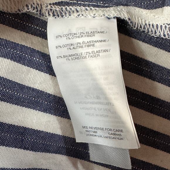 Madewell SZ 2 Midi Dress Striped 3/4 Sleeve Pockets Cutout Tie Button Front New - Picture 11 of 13